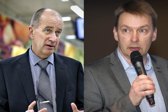 Eepeen toimitusjohtaja Kimmo Simberg ja Minimanin toimitusjohtaja Heikki Tynjälä luottavat siihen, että Ideapark tuo Seinäjoelle väkeä läheltä ja kaukaa, ja aikovat ottaa hyödyn irti asiakasvirroista. KUVA: ARKISTO