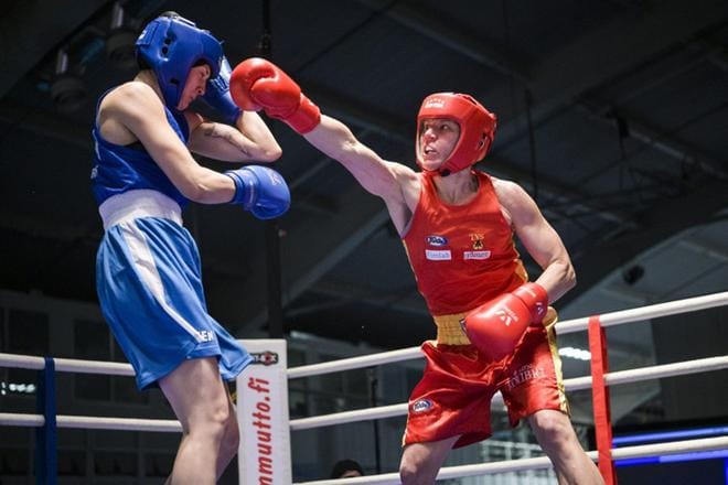 Mira Potkoselle (kuvassa punaisissa) kaikki on mahdollista Tokion olympiakisoissa. Kuva: Jouni Porsanger