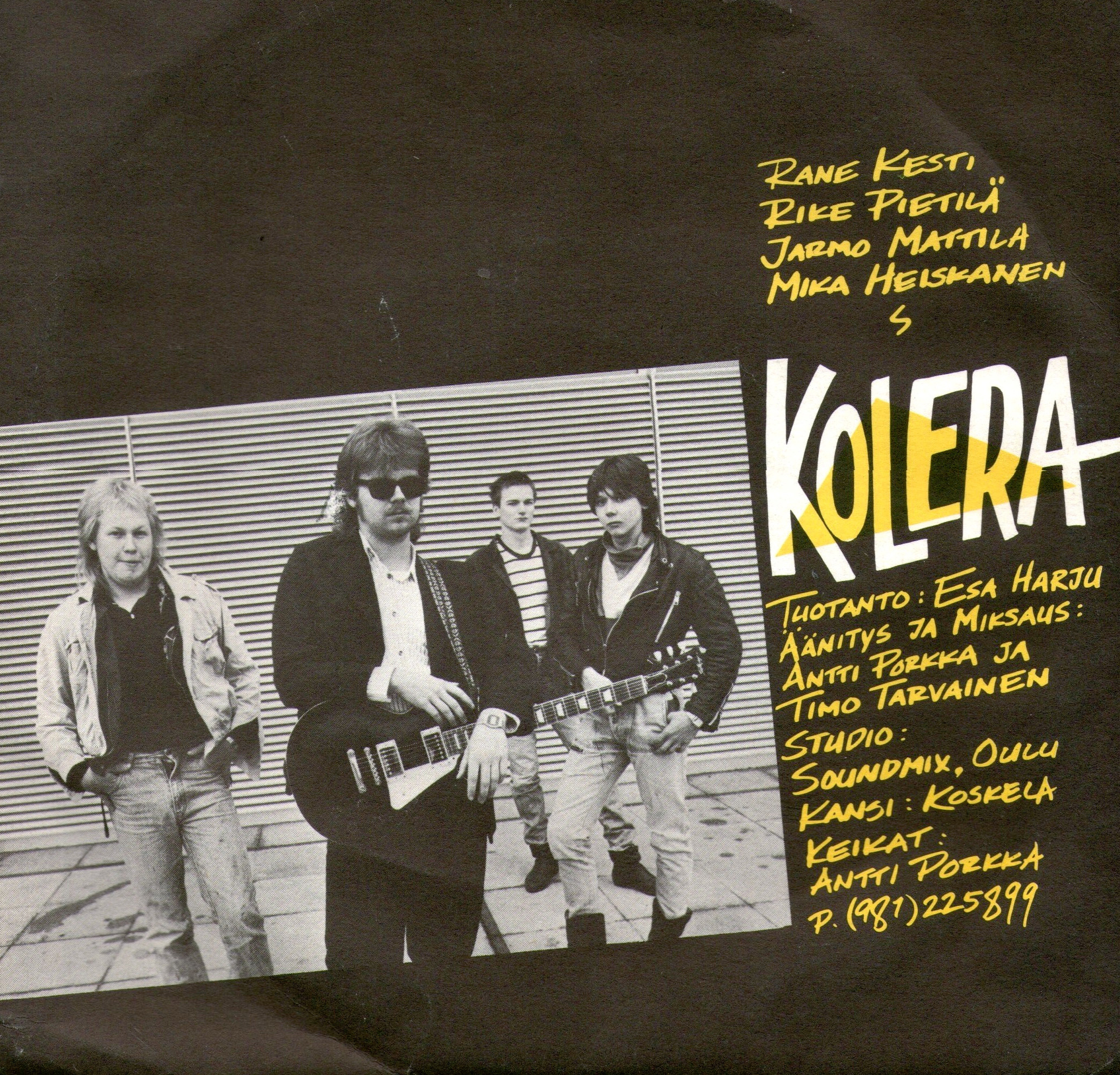 Suomirockin huipulla 1980&ndash;1990 lukujen taitteessa ollut Kolera aloittaa 30-vuotisjuhlansa vieton Rantsila-päivien perjantaina Rantsilan urheilukentällä järjestettävässä ulkoilmatapahtumassa. Keikalla nähdään bändi alkuperäiskokoonpanossaan. 1980-luvun lopulla otetussa kuvassa : Jarmo Mattila, edessä Rike Pietilä, Mika Heiskanen ja Rane Kesti. Kuvat: Rane Kestin albumi