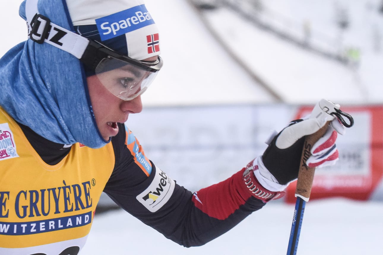 Päätöksen hiihdon maailmancupin finaalien kisajärjestäjästä pitäisi tulla lähiviikkoina. Kuvassa Norjan Heidi Weng, joka marraskuussa hiihti Ruka Nordicissa kolmanneksi 10 kilometrin perinteisen kisassa.