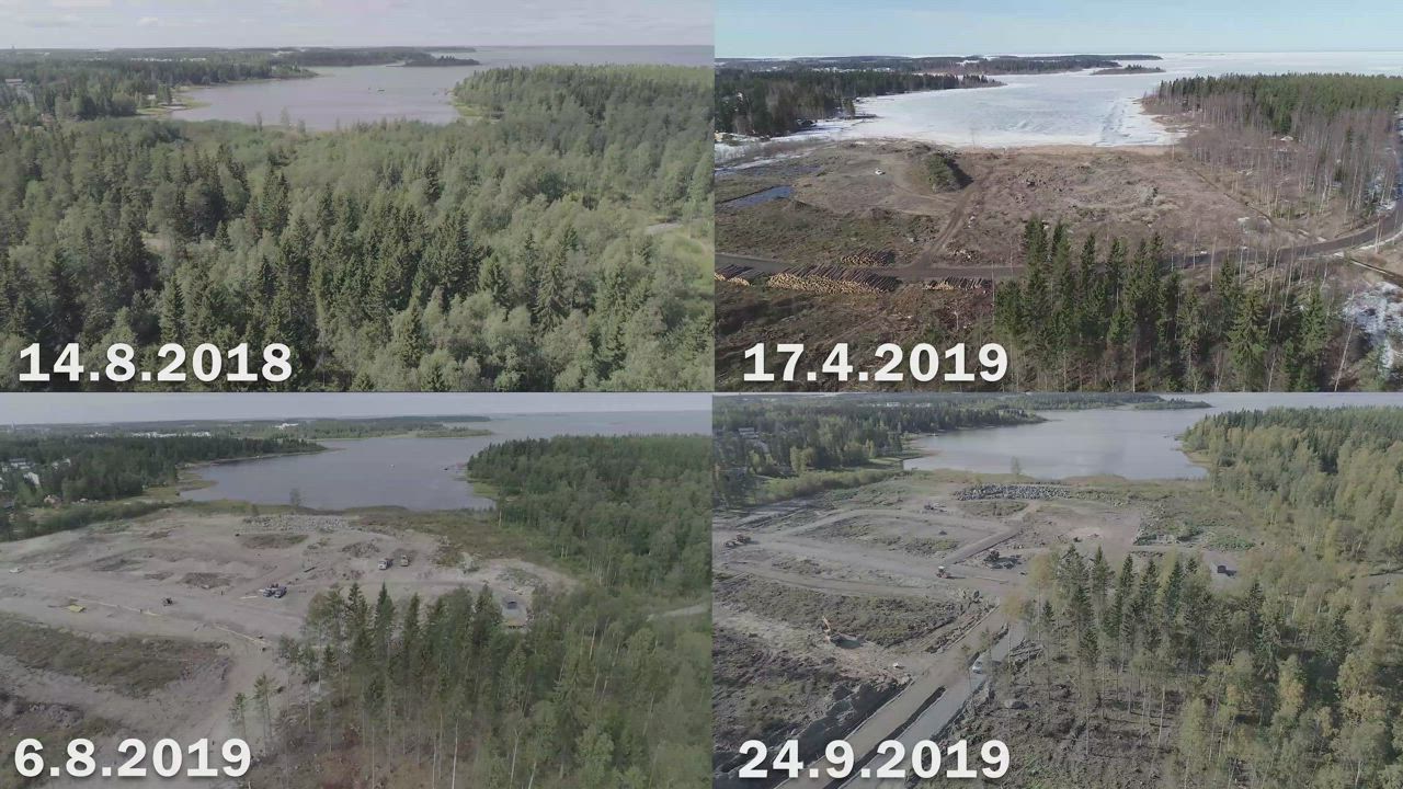 Katso videolta miten Ruottalonlahti muuttui: Pian alkaa pauke, mutta Ruottalonlahdelle mahtuu vielä