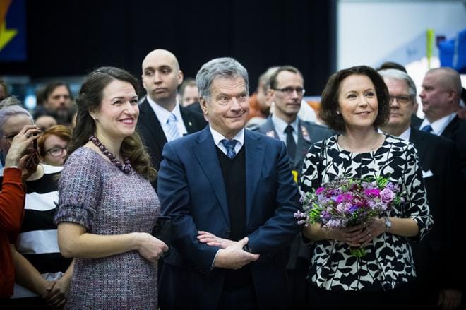 Presidentti Sauli Niinistö ja rouva Jenni Haukio vierailevat Oulussa Suomi 100 -juhlavuoden päätapahtumassa lauantaina. KUVA: Timo Marttila / arkisto