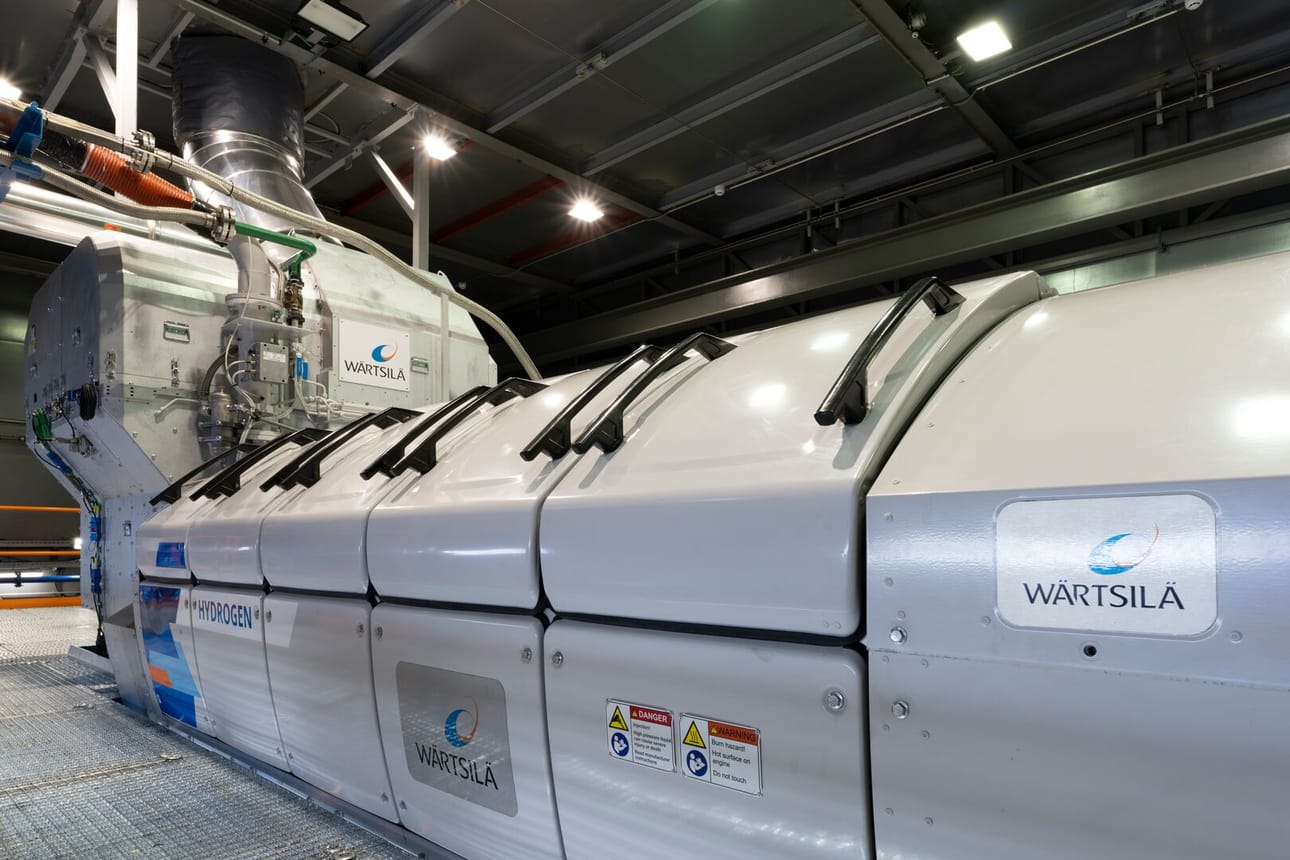 Wärtsilä 31H2 -moottori on maailman suurin moottori, joka käy pelkällä vedyllä.