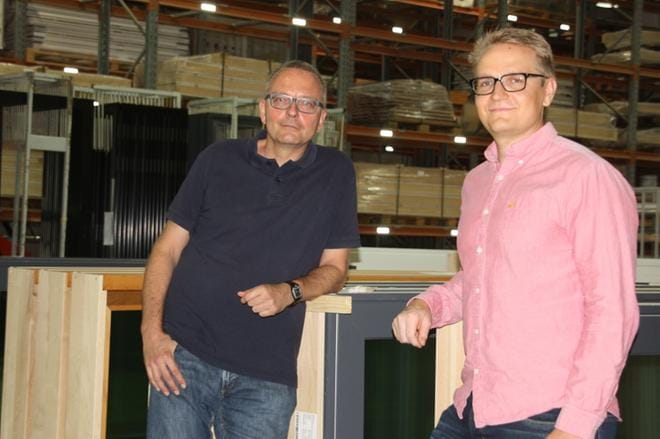 Skaalan toimitusjohtajalla Christian Klingerillä ja tuotannosta vastaavalla Lauri Hautasella on vaikean jakson jälkeen hyviä uutisia. Skaala on lähtenyt kasvuun ja tarvitsee kiireesti lisää työvoimaa. KUVA: MARIANNE LÄHDE