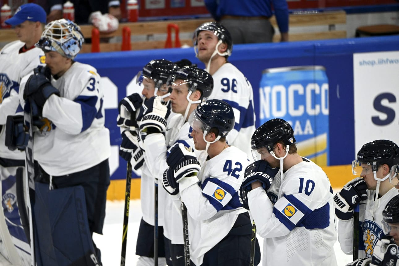 Suomen miesten jääkiekkomaajoukkue hävisi MM-kisojen puolivälierissä Kanadalle 1–4. LEHTIKUVA / Jussi Nukari