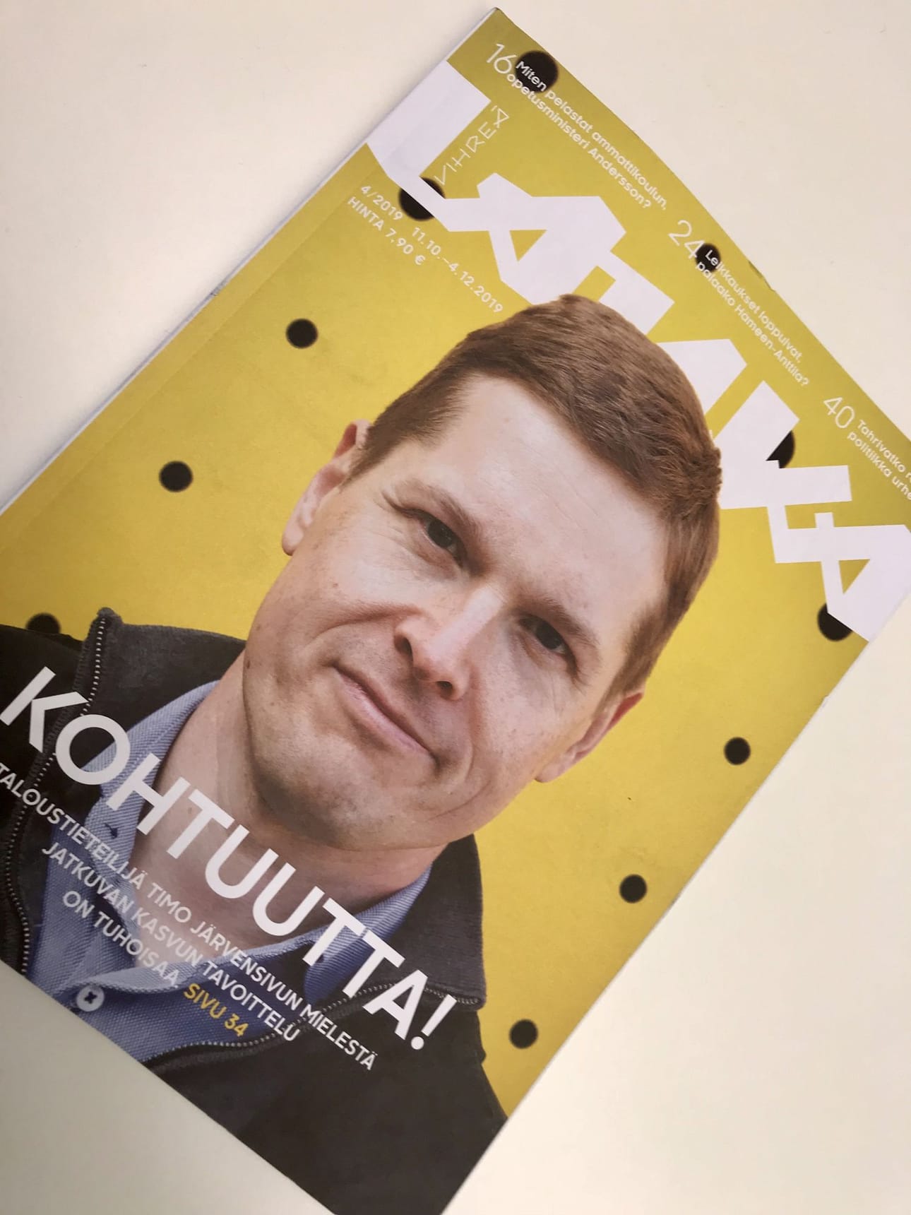 Jotain rajaa peräänkuuluttaja Vihreä Langan numero 4/2019.