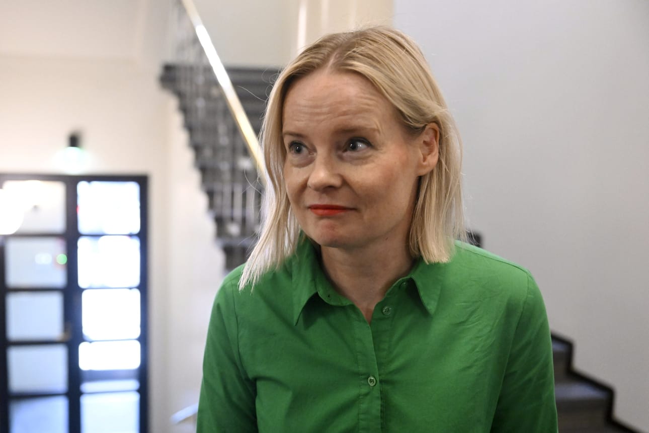 Vihreiden eduskuntaryhmä kannatti esitystä ja esitti puolestaan epäluottamusta valtiovarainministeri Riikka Purralle (ps.). LEHTIKUVA / JUSSI NUKARI