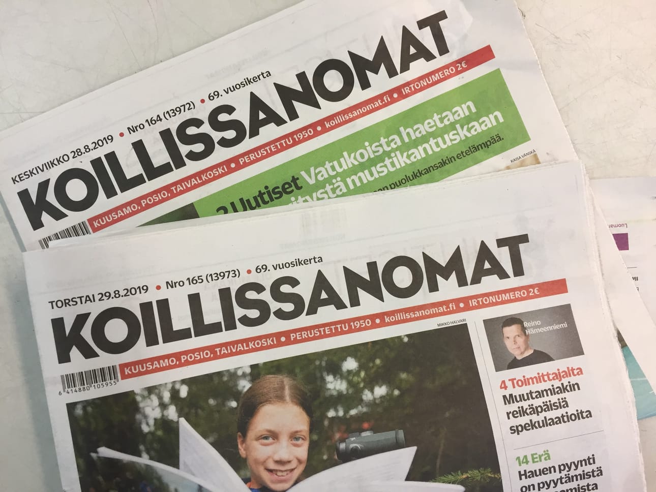Koillissanomien printti toimii ja voi lukea, mutta netin näköislehdessä on tällä hetkellä ongelmia.