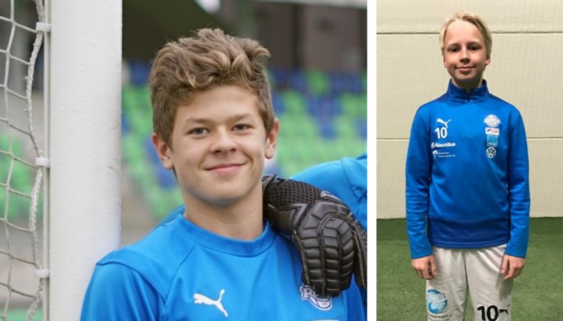 Leo Autti ja Pyry Rajanen U15-poikien maajoukkueleirille