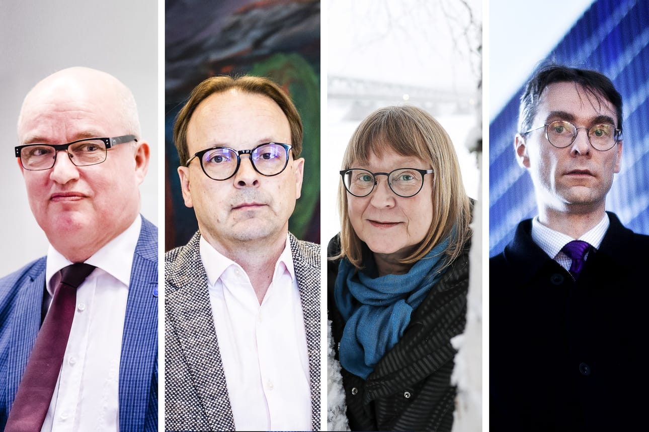 Jyrki Kiviniemi, Antti Syväjärvi, Marja Tuominen ja Tuomas Pöysti.