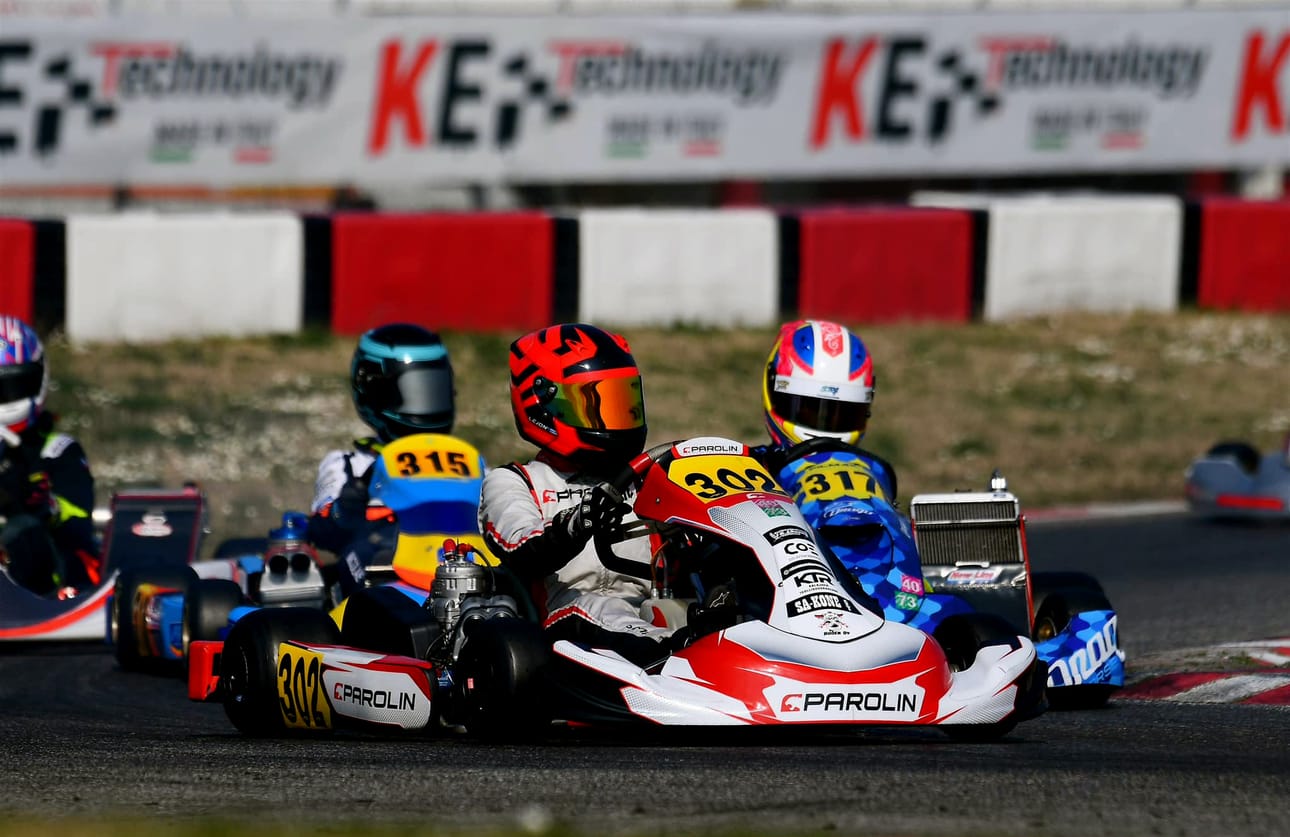 Kaarlo Lejon Italian kartingkilpailussa.