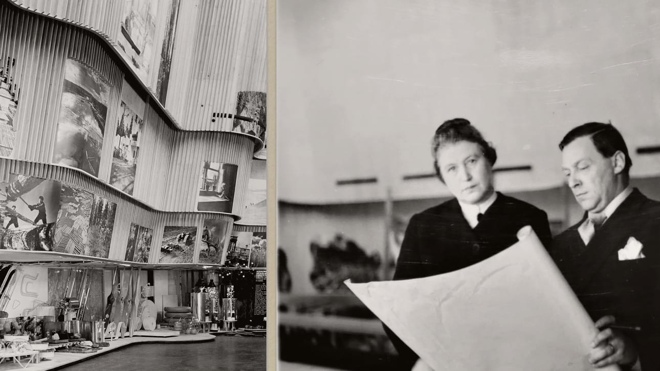 Aino ja Alvar Aalto New Yorkin maailmannäyttelyssä 1939.