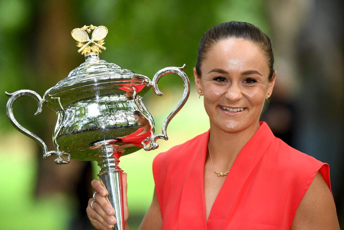 Ashleigh Barty on ilmoittanut yllättäen jättävänsä pelikentät. LEHTIKUVA/AFP