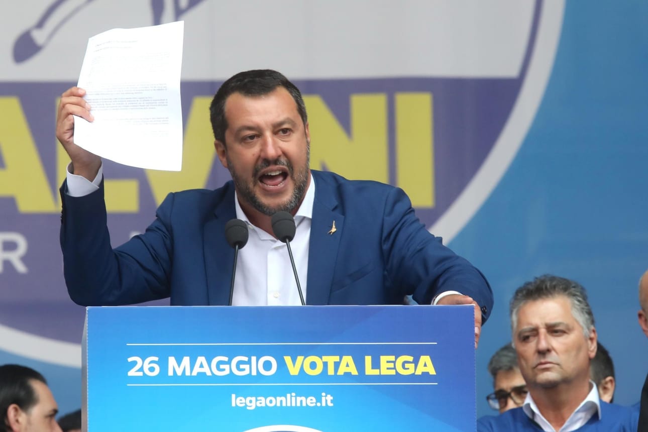Italian sisäministeri, Lega-puolueen puheenjohtaja Matteo Salvini on luotsannut kansallismielisten oikeistopopulistien liittoumaa.