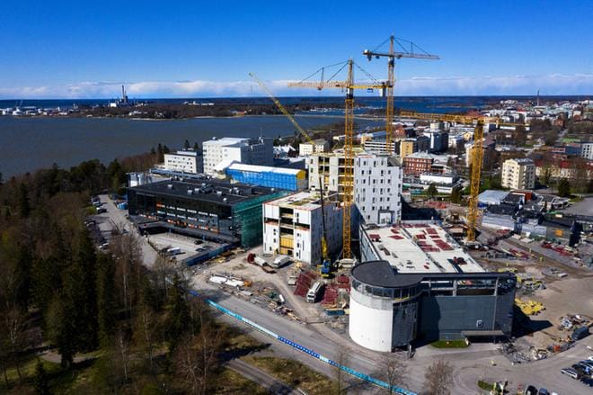 Vaasan sairaanhoitopiirin suursatsaus, H-talo, on edennyt aikataulussa. Arkistokuva: Jarno Pellinen