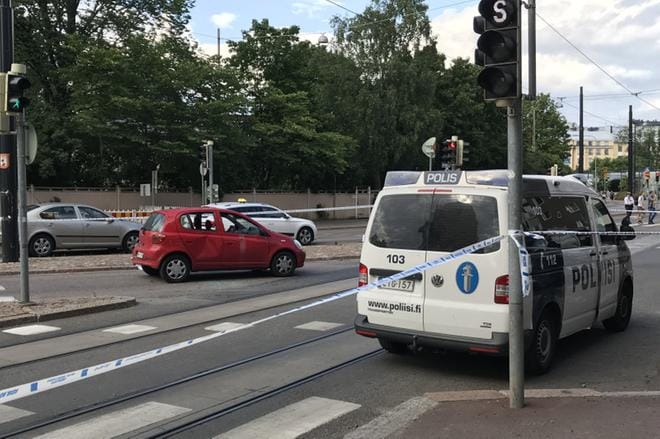Helsingin keskustassa sattuneessa ampumavälikohtauksessa on loukkaantunut kaksi henkilöä. KUVA: Jussi Orell