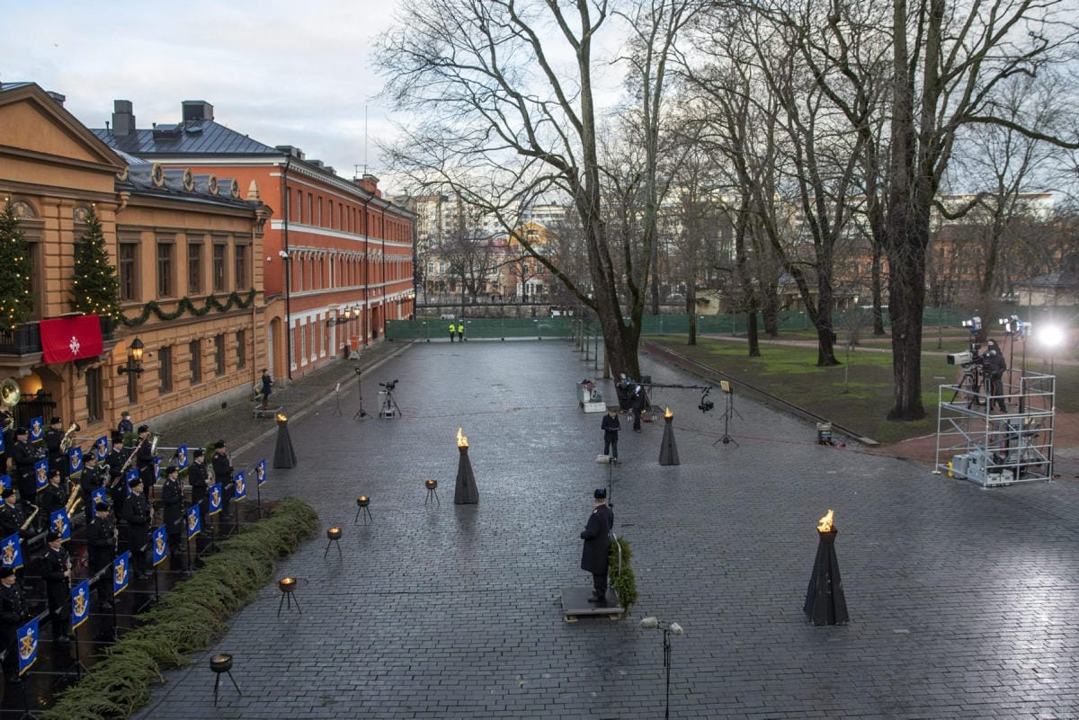 Joulurauha julistettiin Turussa ilman yleisöä myös viime vuonna. LEHTIKUVA / Roni Lehti
