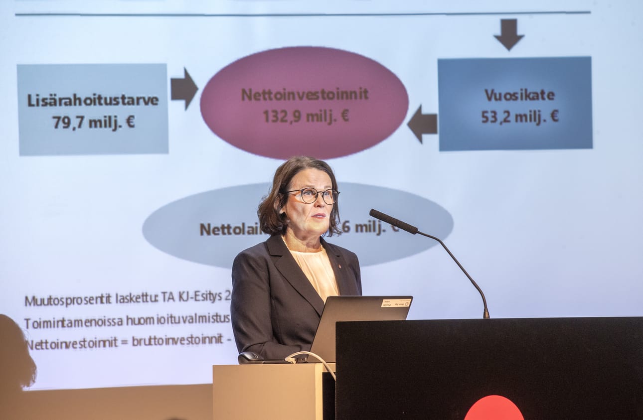 Talousarvioita laaditaan kunnissa uusissa puitteissa. Oulun kaupunginjhohtaja Päivi Laajala esitteli kuluvaa vuotta koskevan talousarvioehdotuksen viime lokakuussa.