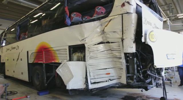 Tällaista jälkeä Kuopion bussiturma aiheutti - katso video varikolta
