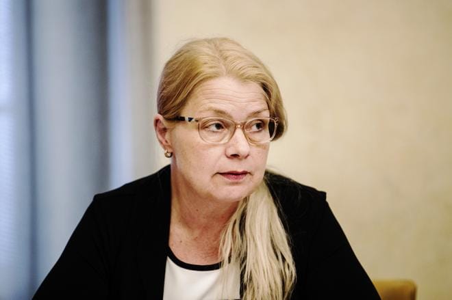 Perussuomalaisten eduskuntaryhmän puheenjohtaja Leena Meri kritisoi Suomen varautumista laajamittaiseen maahantuloon. KUVA: Silja Viitala