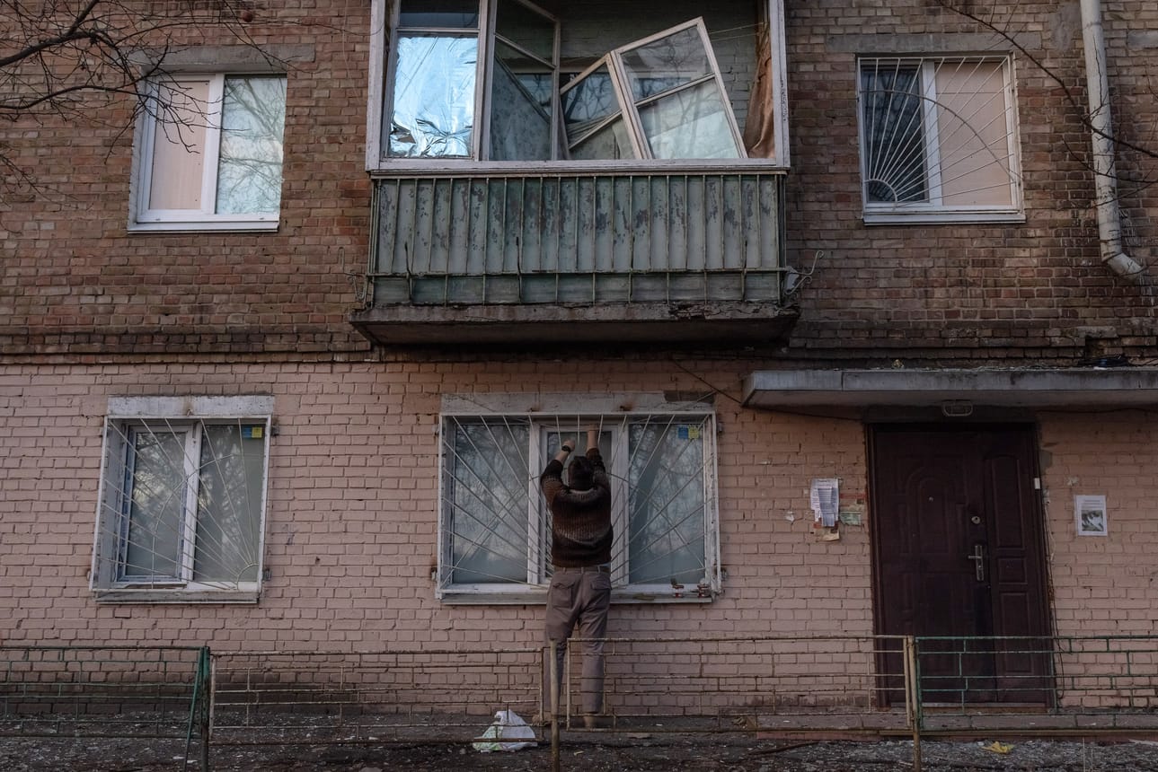 Venäjä on iskenyt jälleen uudenvuoden aikaan Ukrainaan. Kuva Kiovasta.