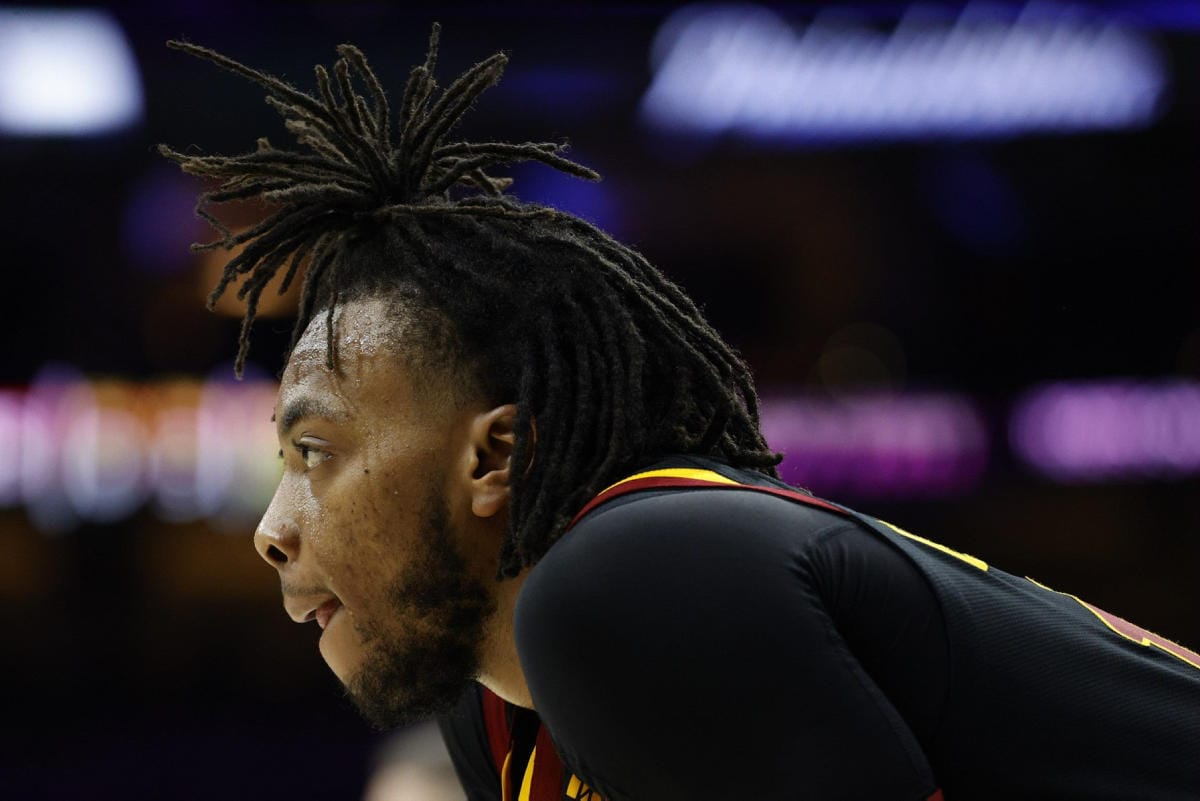 Darius Garland on Claveland Cavaliersin tähtipelaajia. LEHTIKUVA / Getty Images / AFP