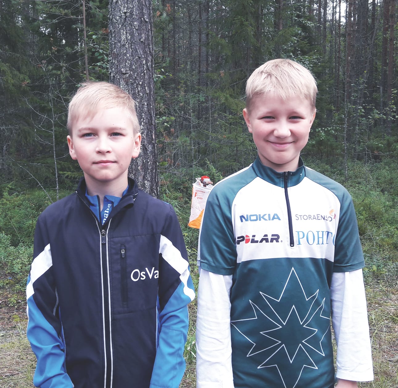 Pojat 12-sarjan Tomi Pyykkö ja 10-sarjan Santeri Ukkola suunnistivat menestykseen.