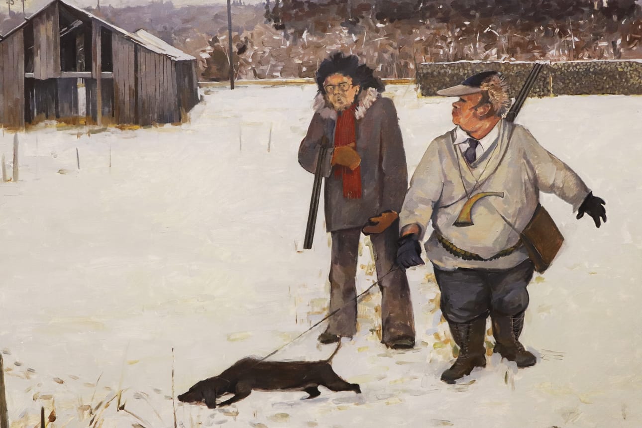 PudArt -taidenäyttelyssä tulee olemaan esillä pudasjärveläisten taiteilijoiden ja täällä vaikuttaneiden taiteilijoiden töitä. Kuvassa yksityiskohta Paavo Tolosen maalauksesta, joka on ollut sijoitettuna Iijokiseudun tiloissa.