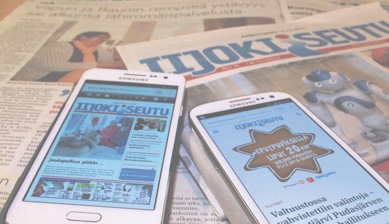 Iijokiseudun näköislehteä pääsee maanantaina lukemaan eKaleva-sovelluksen kautta.