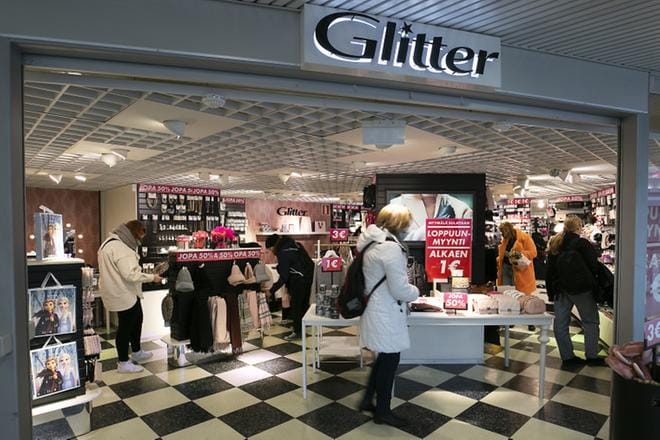 Seinäjoen Torikeskuksessa sijaitseva Glitter lopettaa ensi kuussa. KUVA: JOUKO HÄNNINEN
