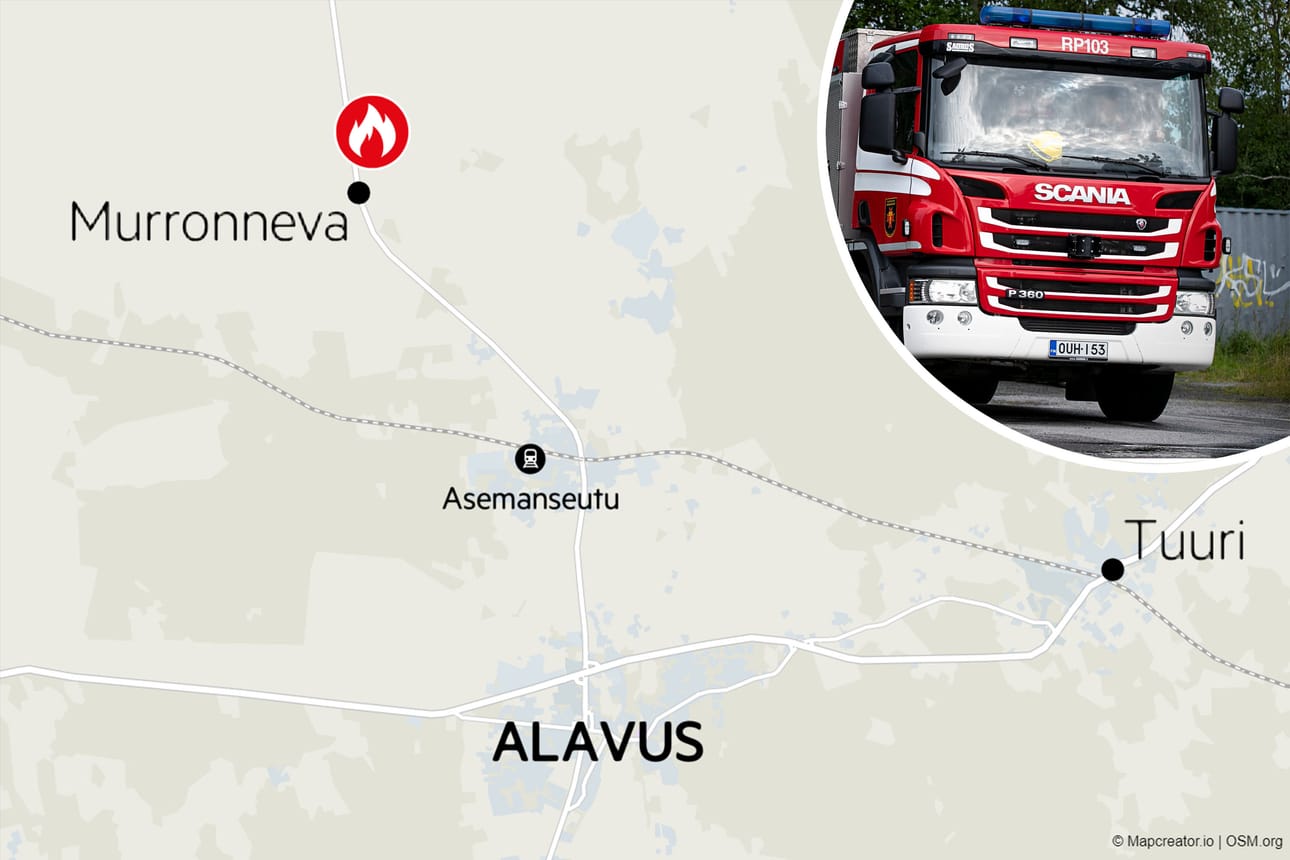 Tulipalo syttyi omakotitalossa Murronnevantiellä.