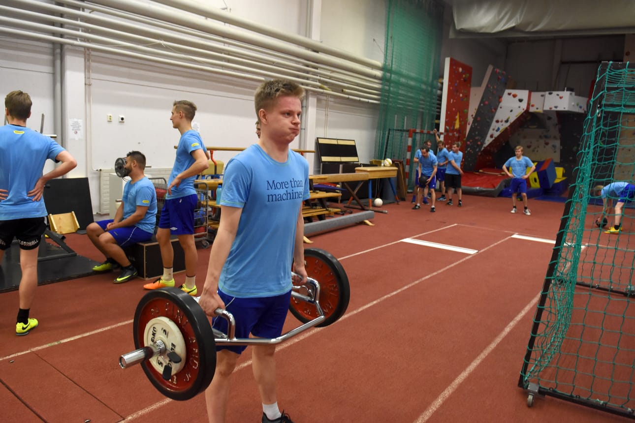 Jaakko Heikkinen maastanoston tunnelmassa.