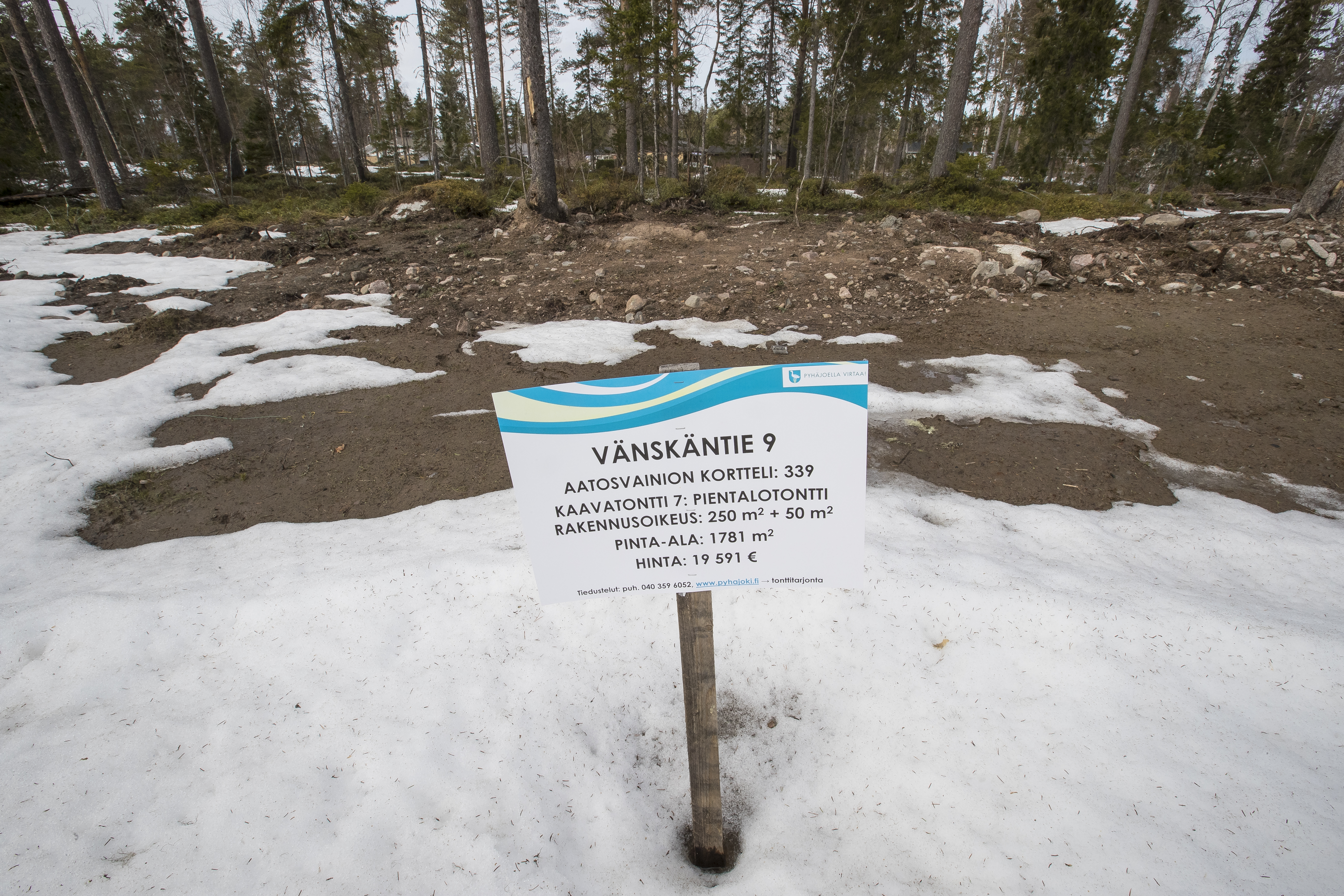 Aatosvainion kunnallistekniikka on valmis ja odottaa rakentajaa.