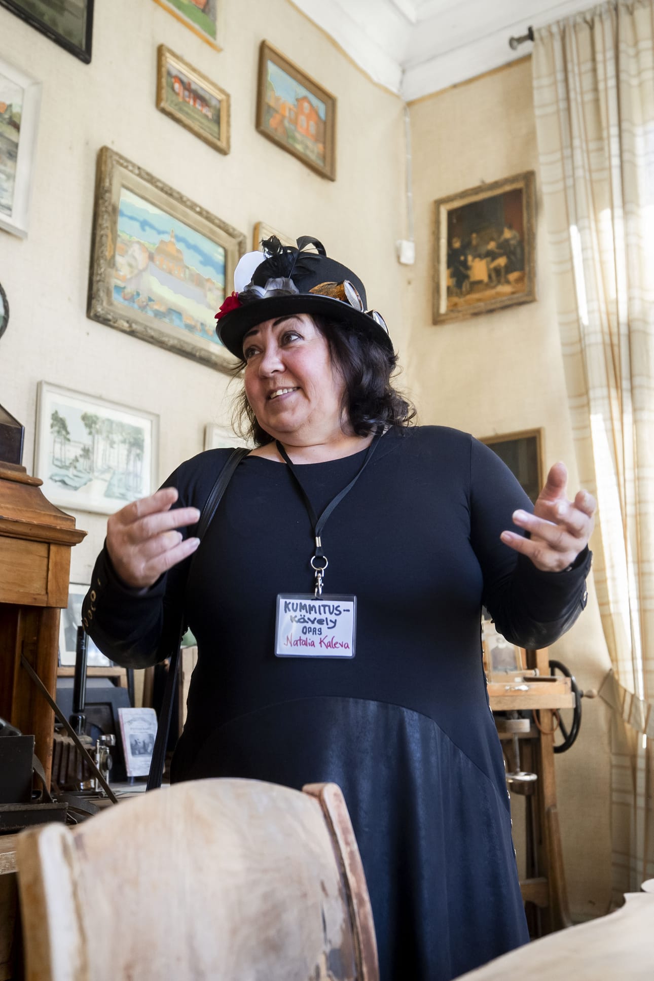 Natalia Kaleva on järjestänyt kummituskierroksia muun muassa Carlsrossa Kristiinassa. Vuonna 1896 Suurjärven rannalle rakennettu kesähuvila on nykyisin kaupunginmuseo. Arkistokuva.