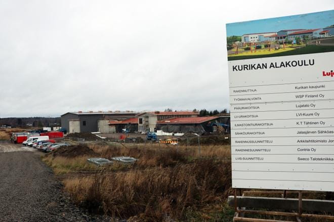Kurikan valtuusto haluaa, että lapsia riittää tulevina vuosinakin esimerkiksi rakenteilla olevaan Tuiskulan kouluun. KUVA: LEENA NYYSTI