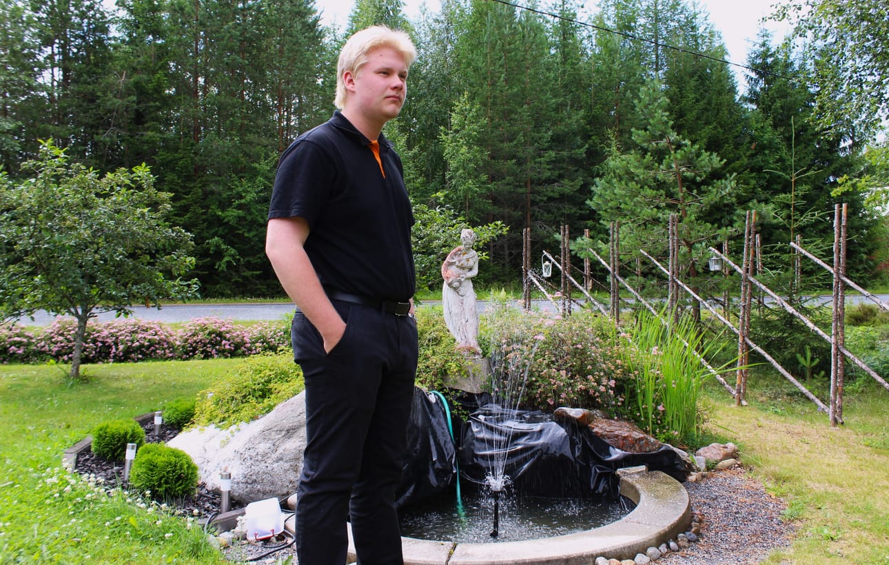 Karijoen Marttusenmäellä asuva Juho Honkanen aloittaa syksyllä toisen vuoden lukiossa.