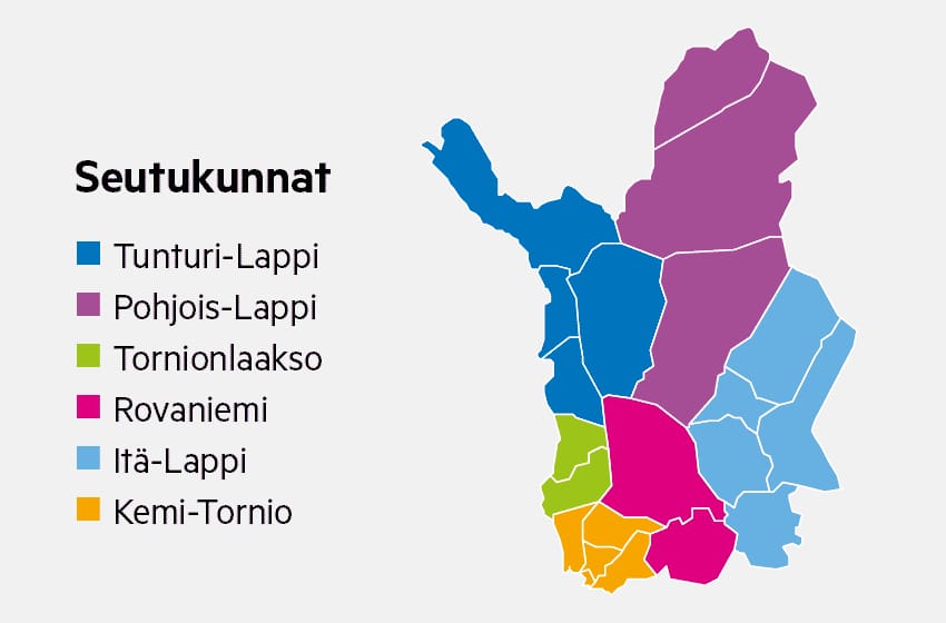 Seutukuntajako on jo olemassa, mutta se ei välttämättä sellaisenaan kelpaa hyvinvointialueen aluejaoksi.