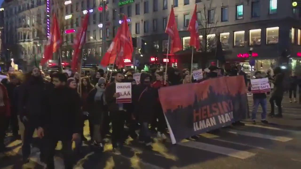 Helsingissä marssittiin natseja vastaan