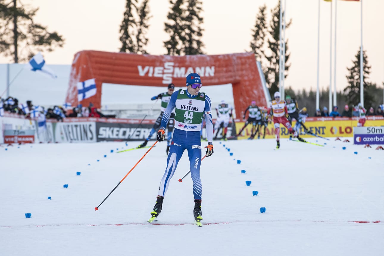 Eero Hirvonen hiihti viidenneksi yhdistetyn sunnuntain kisan avanneessa yhteislähtöhiihdossa.