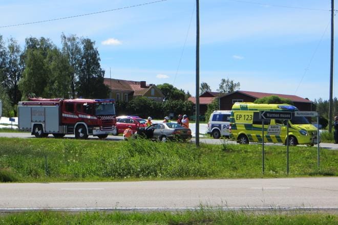 Onnettomuus tapahtui Nurmossa keskiviikkona vähän ennen puoltapäivää. KUVA: LUKIJAN KUVA.