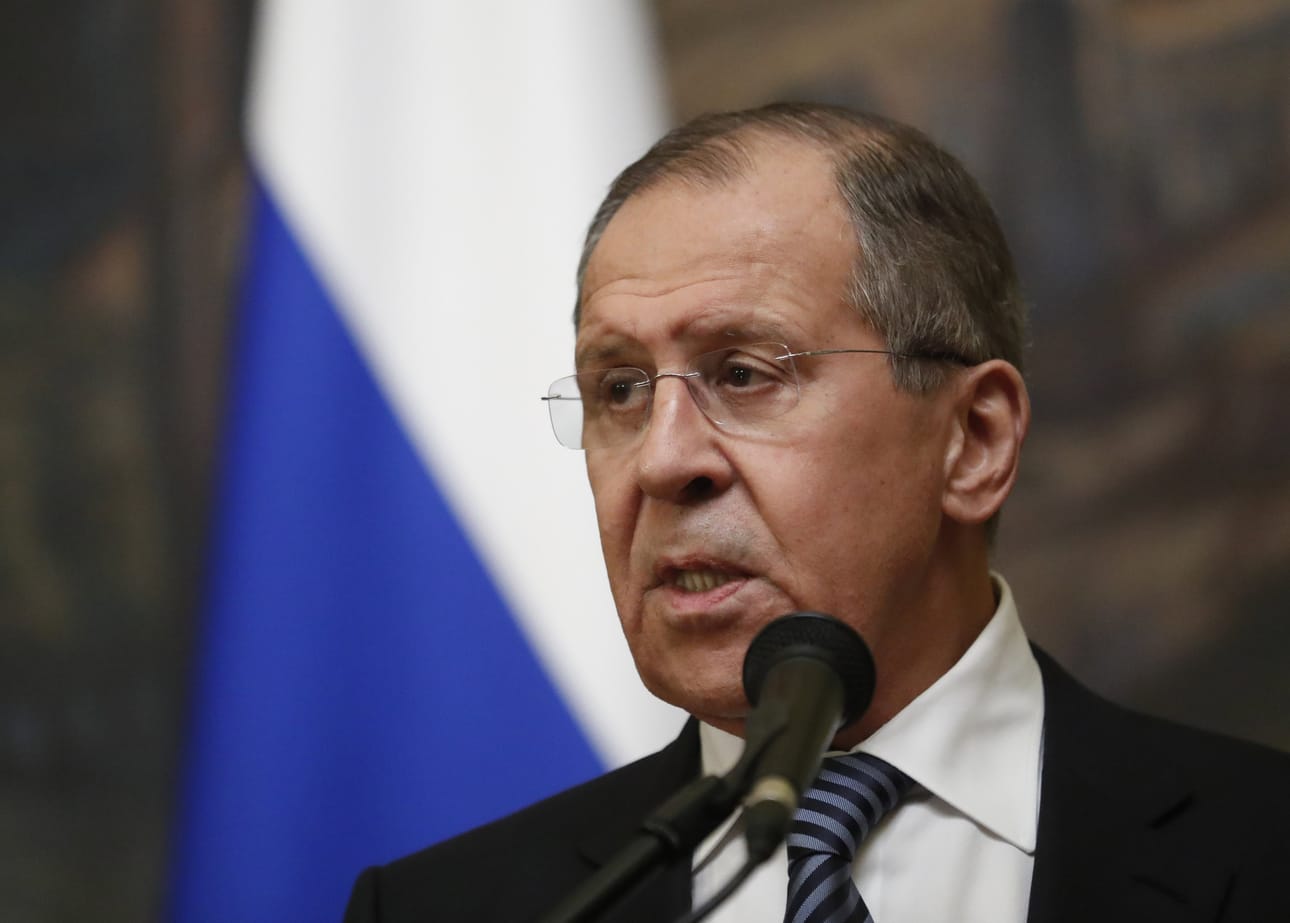 Venäjä karkottaa yhteensä 23 maan diplomaatteja. Kuvassa Venäjän ulkoministeri Sergei Lavrov.