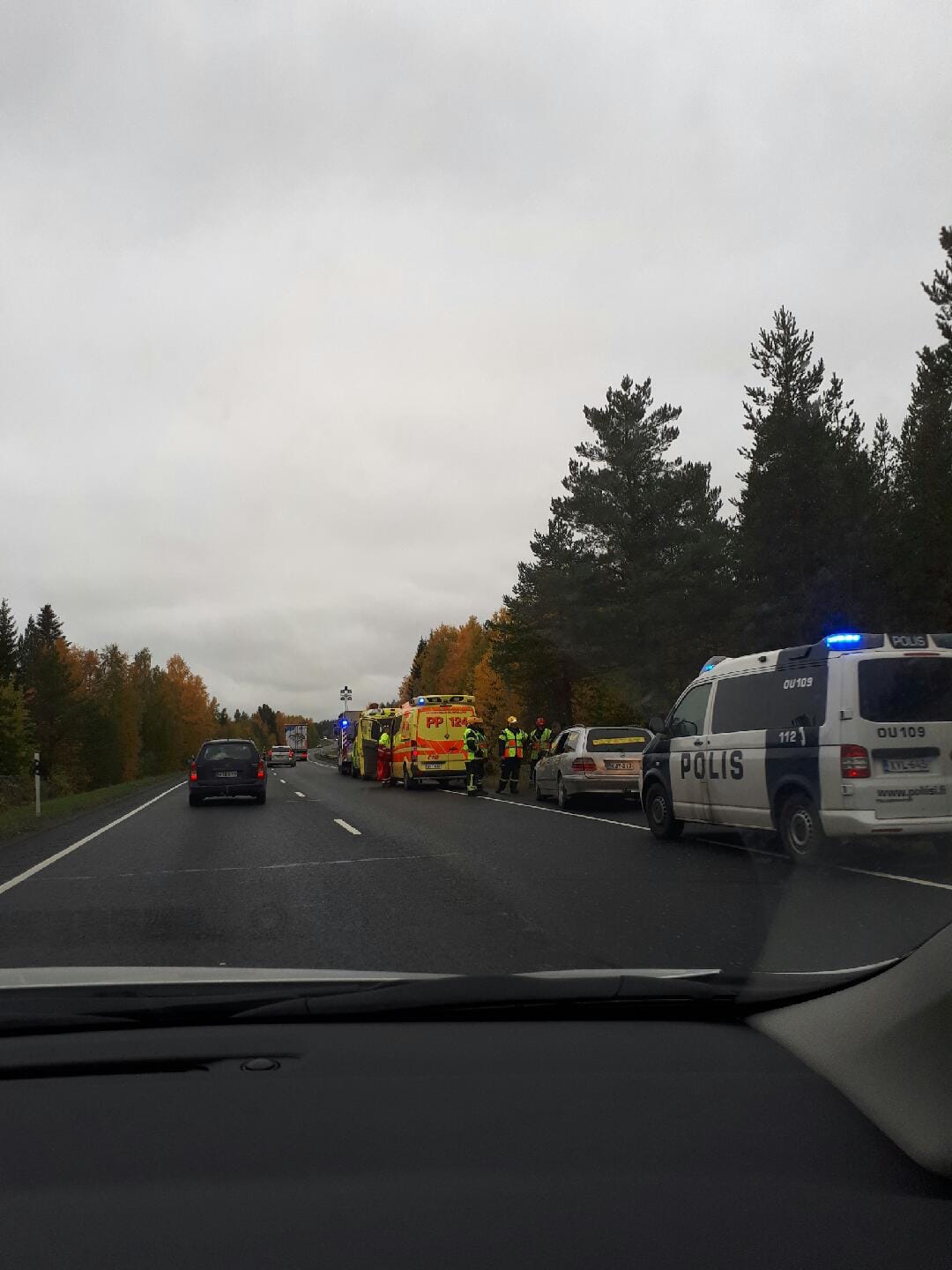Onnettomuus tapahtui Olhavassa sunnuntai-iltapäivänä.