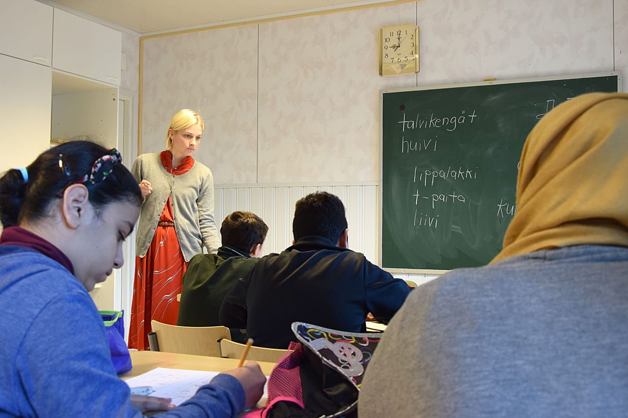 Ruukin koulussa on paljon oppilaita vastaanottokeskuksesta. Arkistokuva Elina Nuolioja