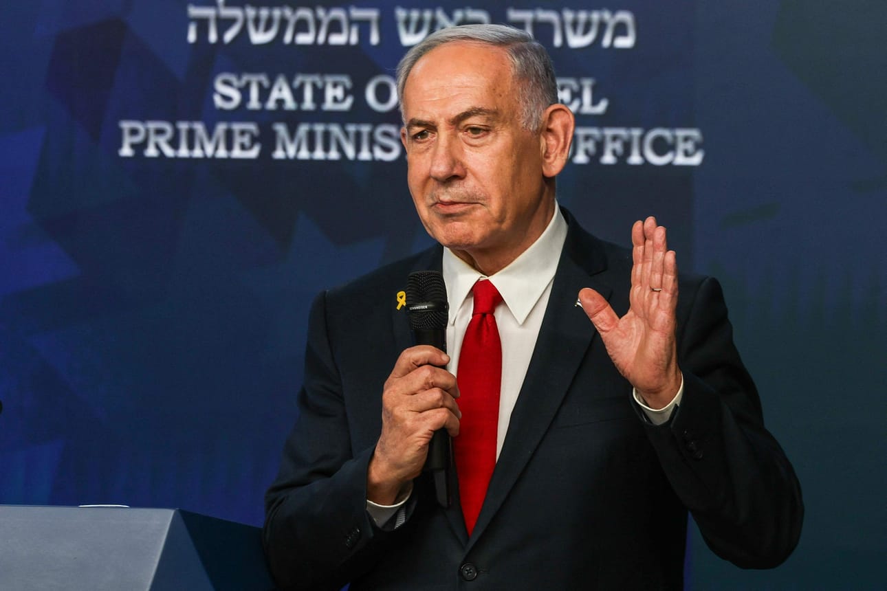 Netanjahu vahvisti Israelin tukevan kilpailevaa aseellista ryhmää. Lehtikuva/AFP