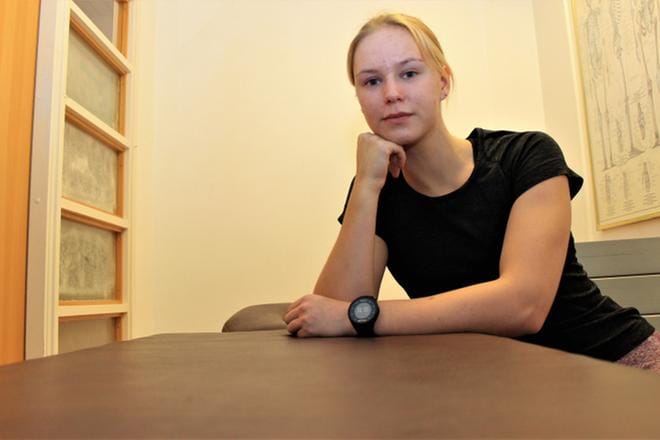 Alina Hurttasalo on valmis yrittäjyyteen. Työhuone hänellä on Kristiinan keskustassa. KUVA: MINNA ZILLIACUS