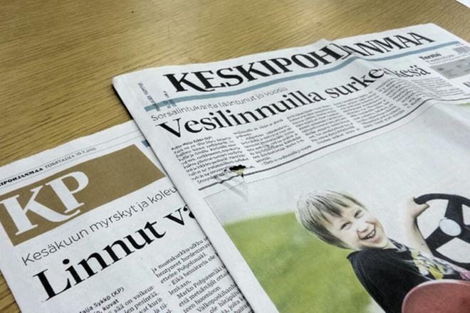 Keski-Pohjanmaan Kirjapaino julkaisee Keskipohjanmaa-lehteä. Kuva: Sarianne Tekoniemi