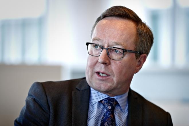 Elinkeinoministeri Mika Lintilä Seinäjoella. Kuva: Tomi Kosonen