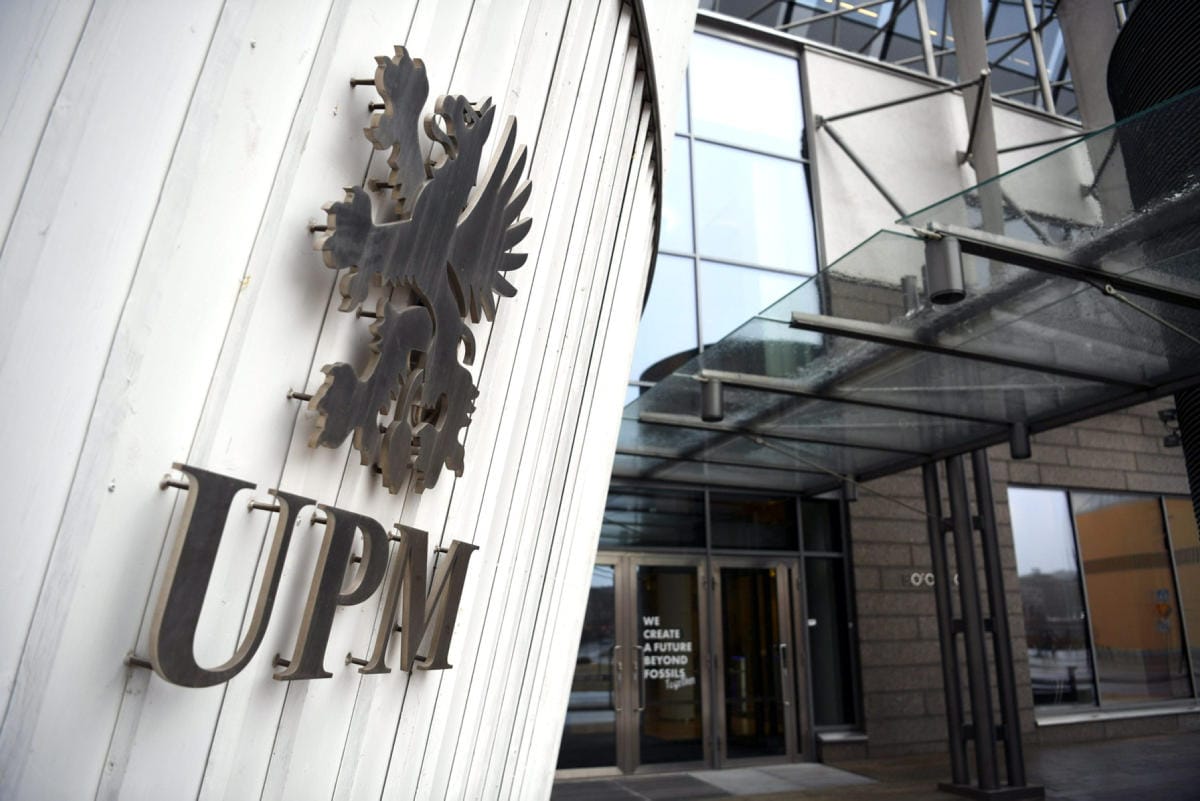 UPM:n vertailukelpoinen liikevoitto tammi–maaliskuussa oli 277 miljoonaa euroa. LEHTIKUVA / Antti Aimo-Koivisto