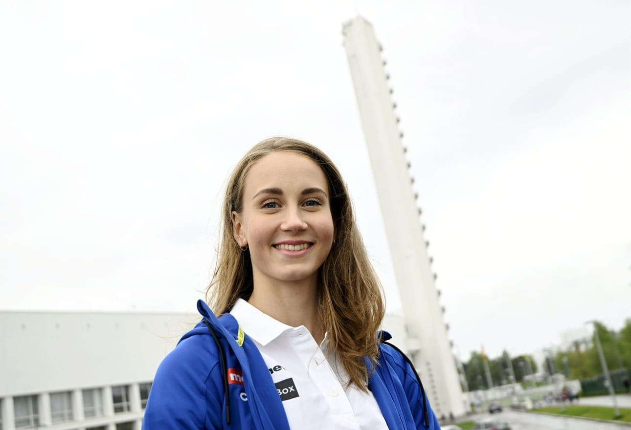 Viivi Lehikoinen paransi omissa nimissään ollutta SE:tä 0,1 sekunnilla. LEHTIKUVA / Markku Ulander