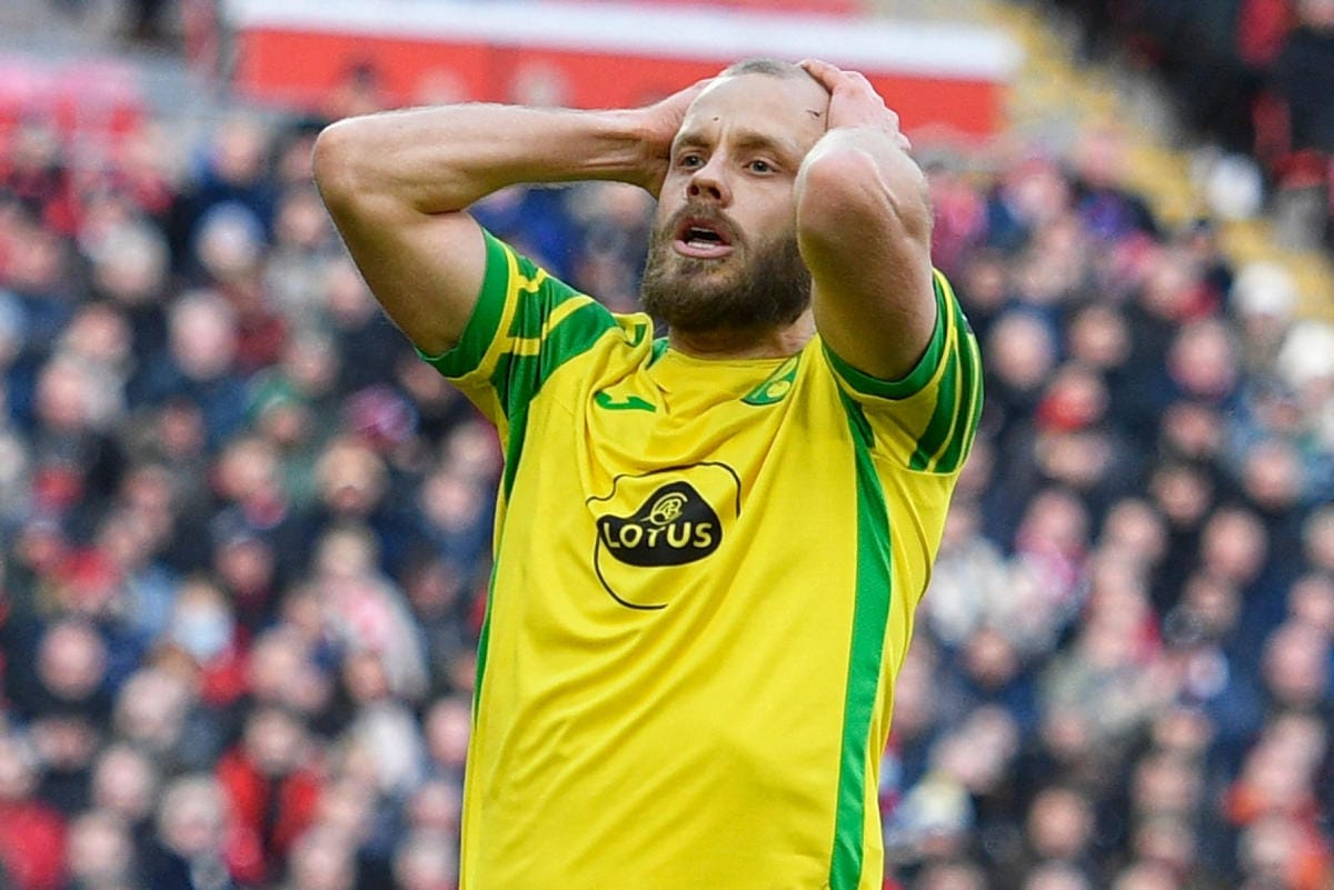 Teemu Pukin Norwich johti ottelua vielä reilun tunnin kohdalla, kunnes Liverpool iski tähtiensä voimalla ja voitti lopulta 3–1. LEHTIKUVA / AFP